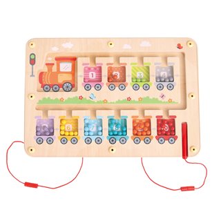 Lelin® Train Magnetic Maze & Writing Practice Double-Sided Board